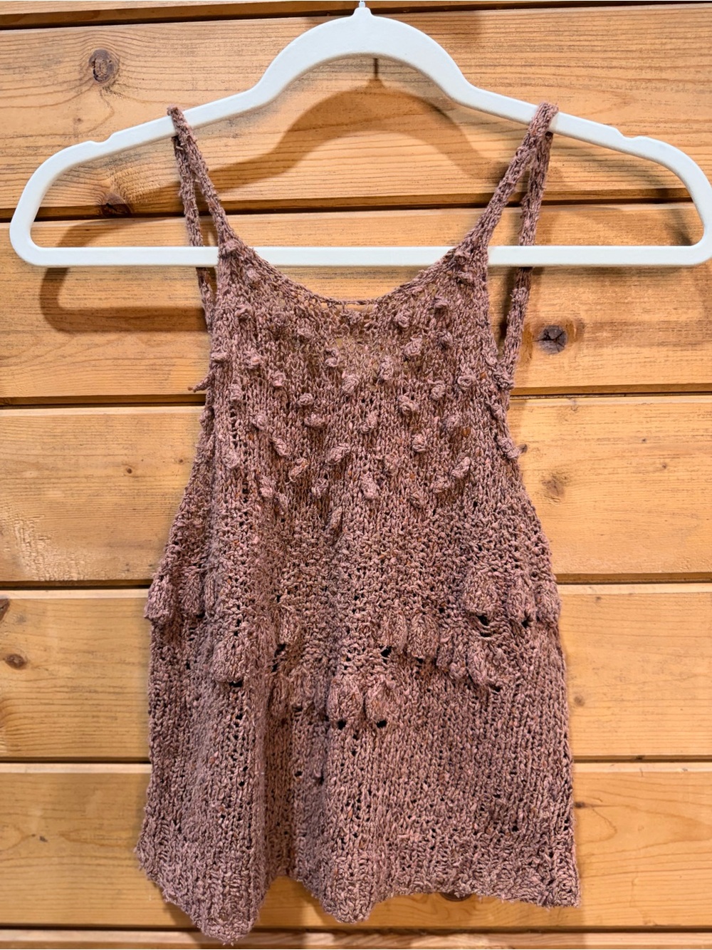 Vintage Carole Little Saint-Tropez West Hand Knit Rosette Tank Top Silk Blend S